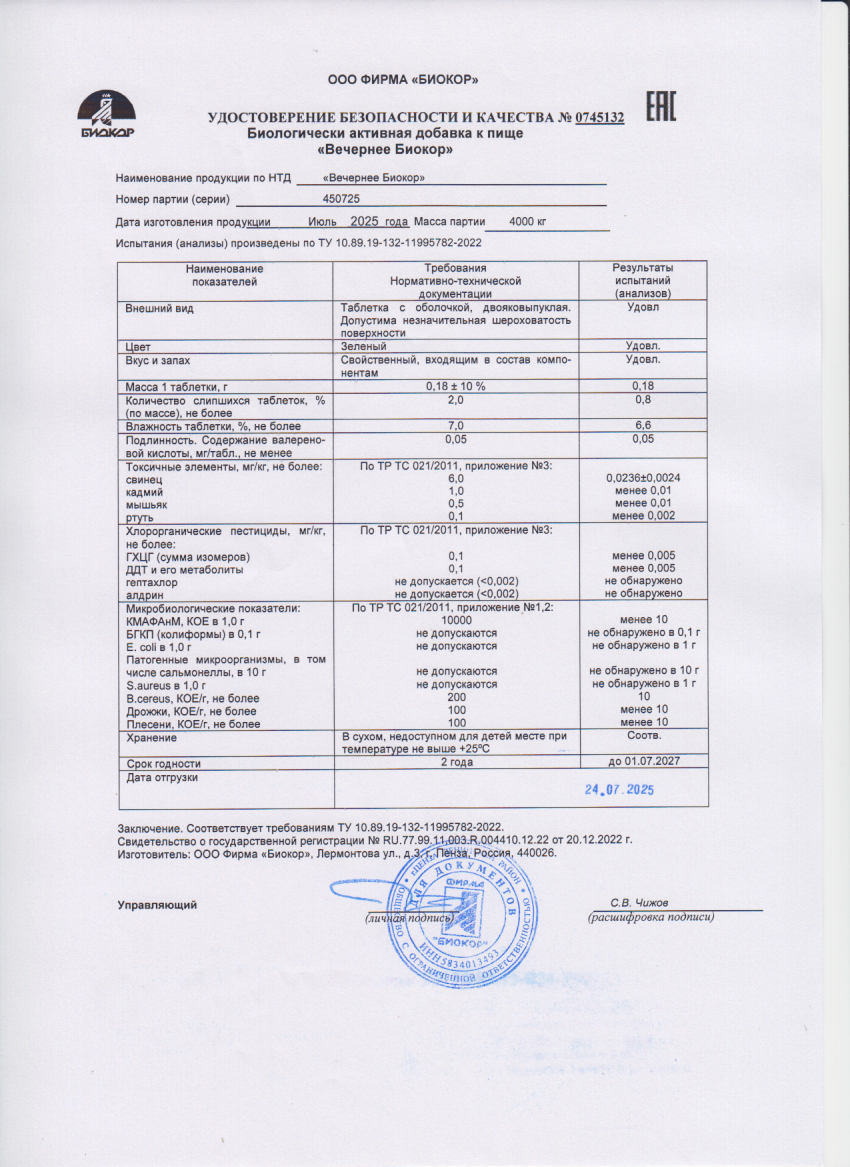 Паспорт №072025